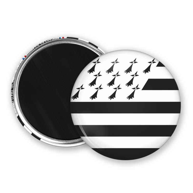 Magnet rond - Drapeau breton