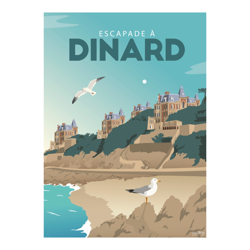 Affiche 30x40 - Escapade a dinard
