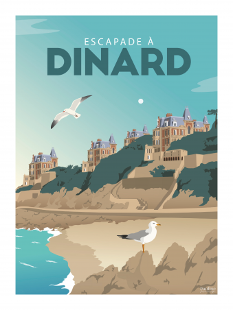 Affiche 30x40 - Escapade a dinard