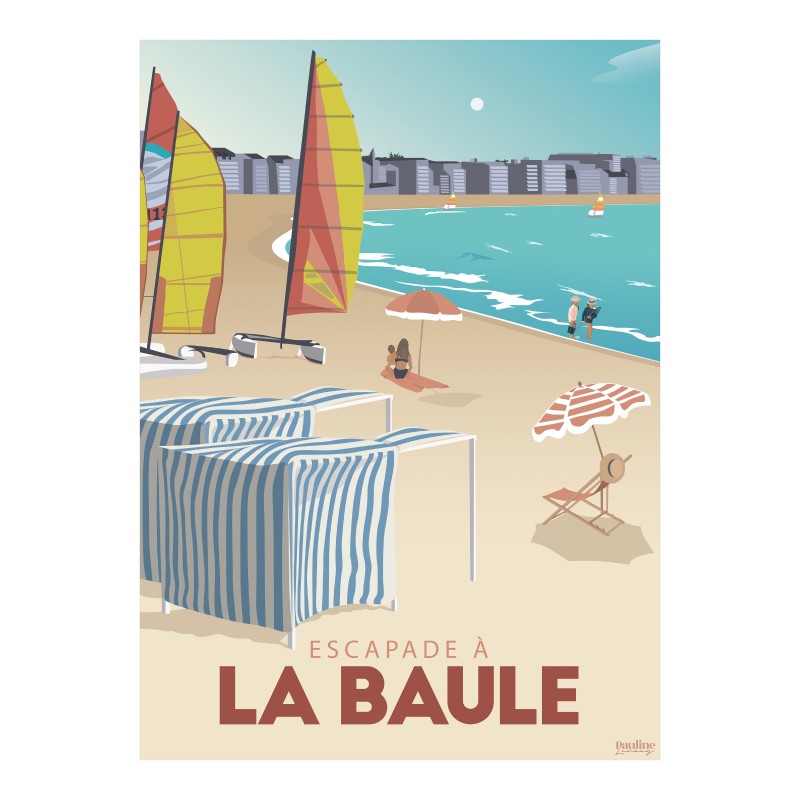Affiche 30x40 - Escapade a la baule