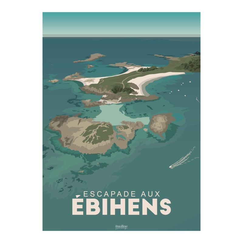 Affiche 30x40 - Escapade aux ebihens