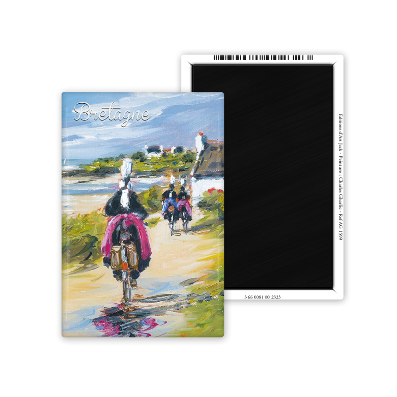 Magnet 55x80 - Gharlic - bigoudènes à vélo