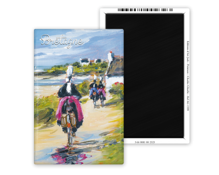 Magnet 55x80 - Gharlic - bigoudènes à vélo