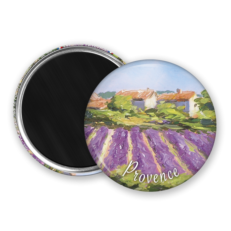 Magnet rond - Gharlic - lavande