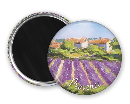 Magnet rond - Gharlic - lavande