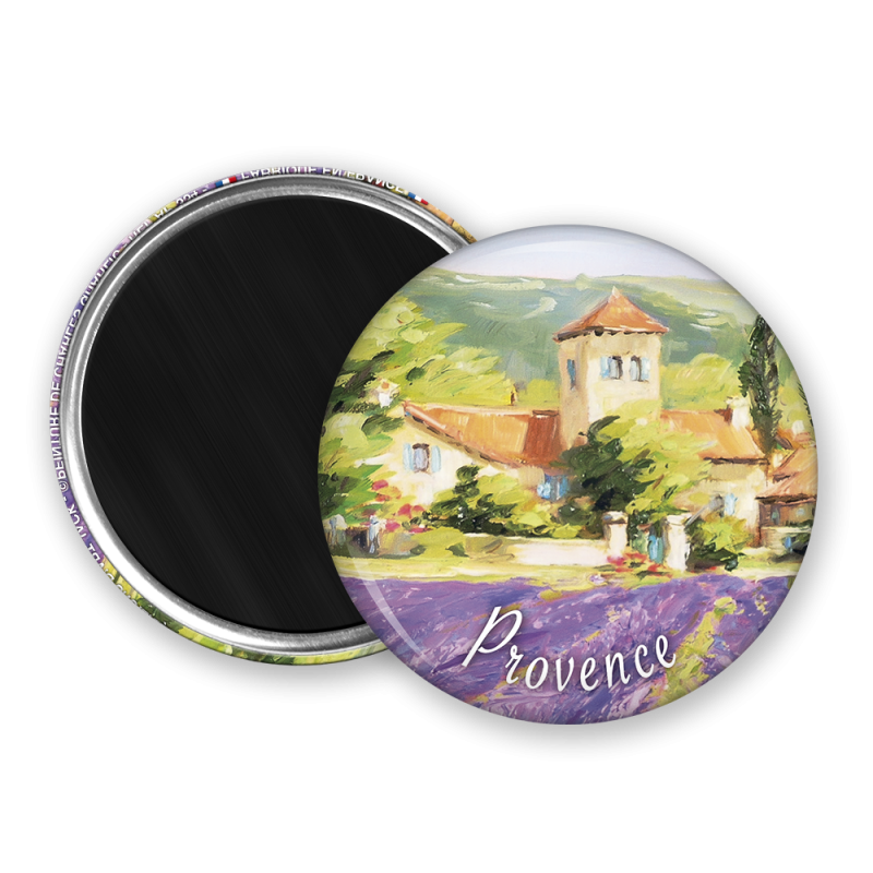 Magnet rond - Gharlic - lavande
