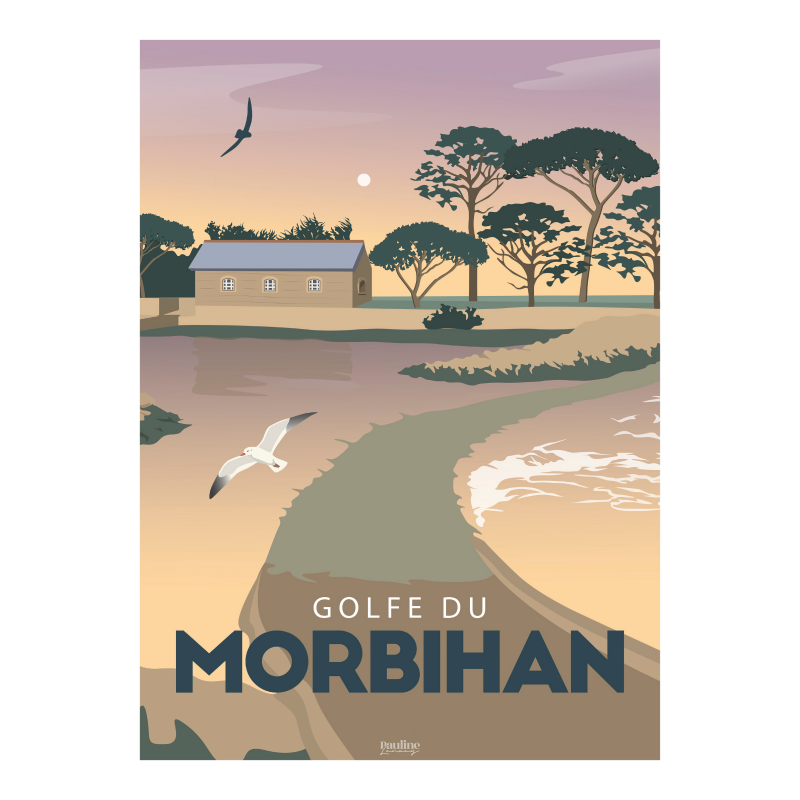 Affiche 30x40 - Golfe du morbihan
