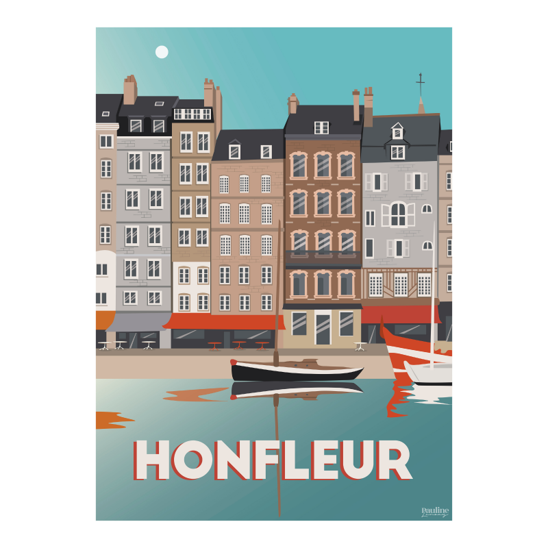 Affiche 30x40 - Holidays - honfleur