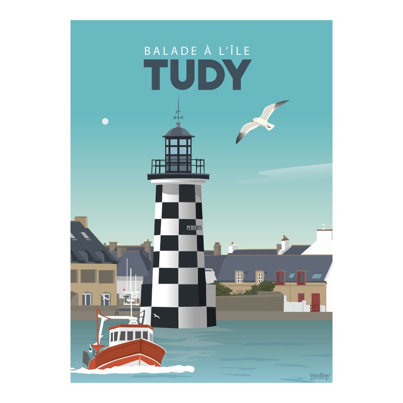 Affiche 30x40 - Holidays-  ile tudy