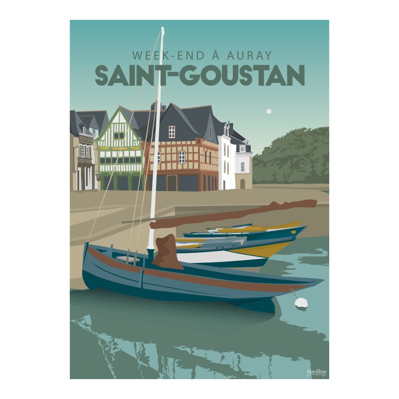Affiche 30x40 - Holidays - st goustan