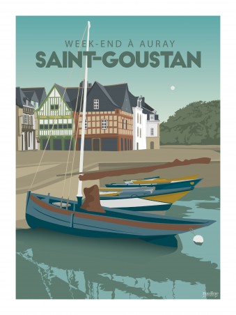 Affiche 30x40 - Holidays - st goustan