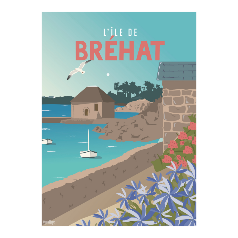 Affiche 30x40 - Ile de brehat