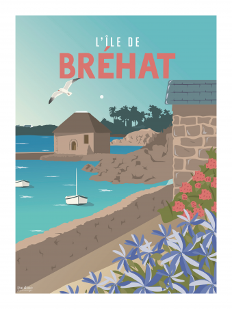 Affiche 30x40 - Ile de brehat