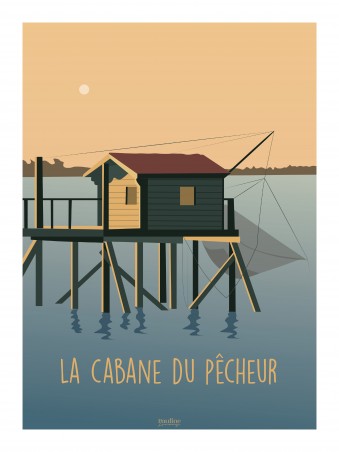 Affiche 30x40 - La cabane du pecheur