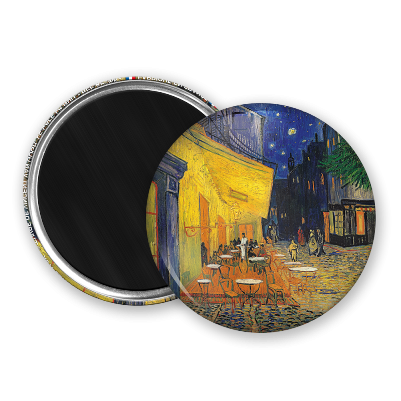 Magnet rond - Le cafe la nuit