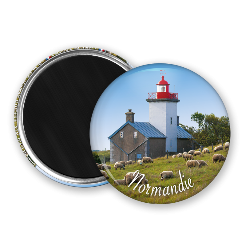 Magnet rond - Le phare d'agon coutainville