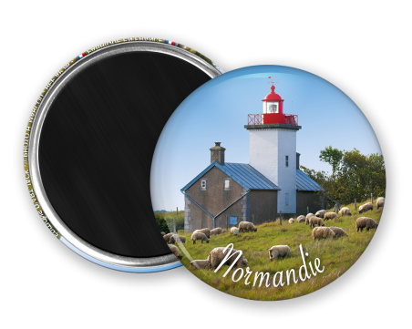 Magnet rond - Le phare d'agon coutainville