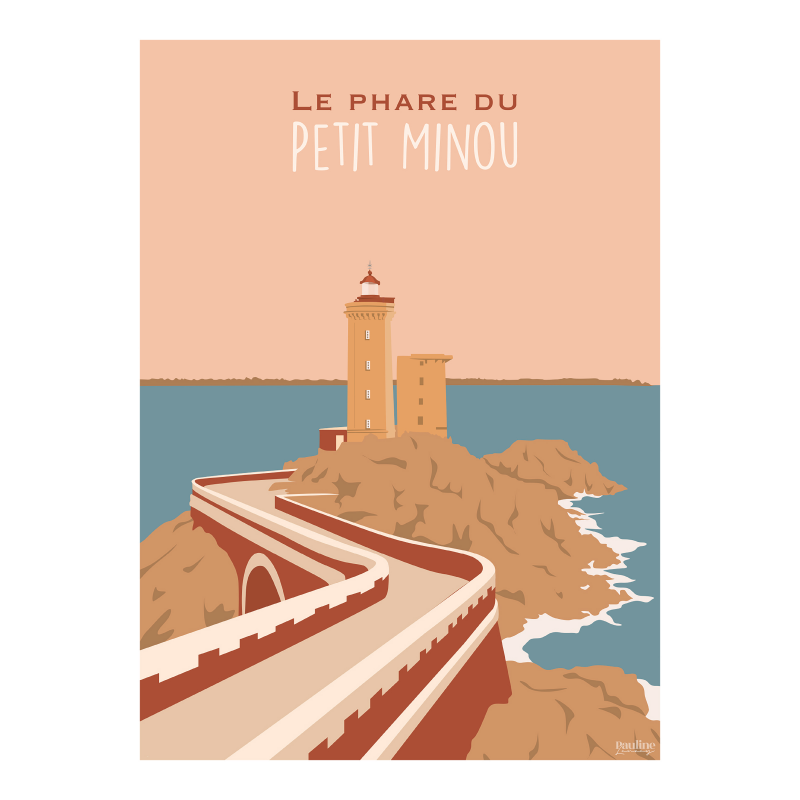 Affiche 30x40 - Le phare du petit minou