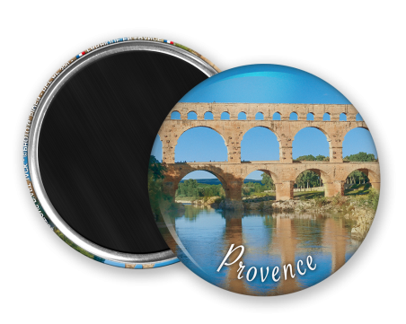 Magnet rond - Le pont du gard