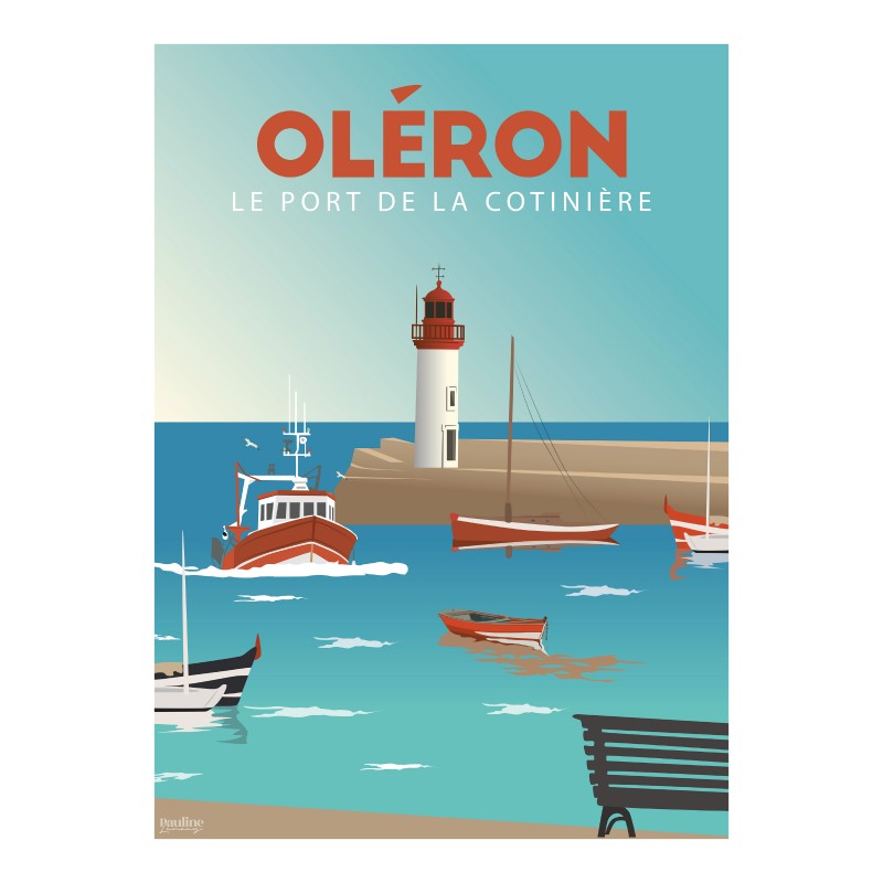 Affiche 30x40 - Le port de la cotiniere