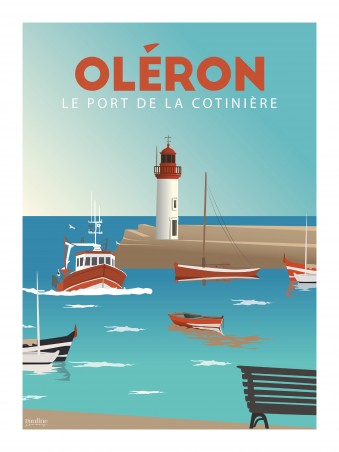 Affiche 30x40 - Le port de la cotiniere