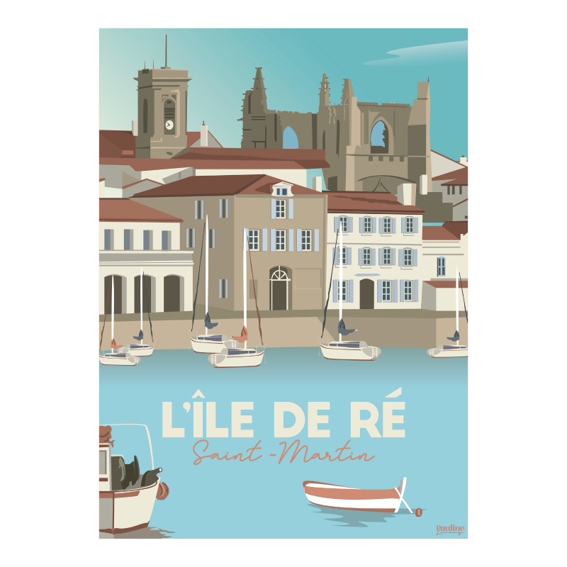 Affiche 30x40 - Le port de st martin