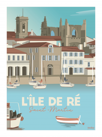 Affiche 30x40 - Le port de st martin