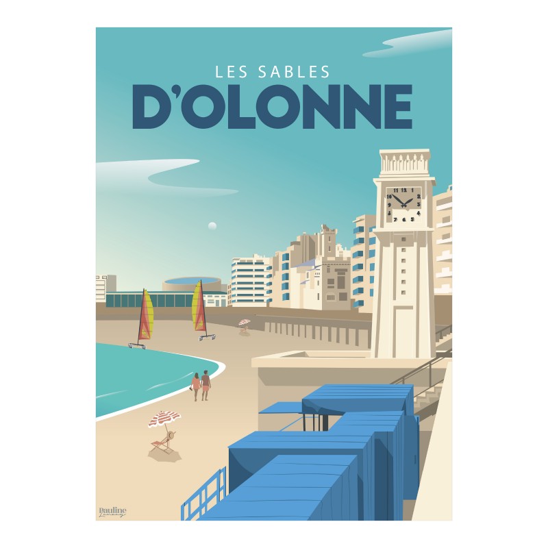Affiche 30x40 - Les sables d'olonne