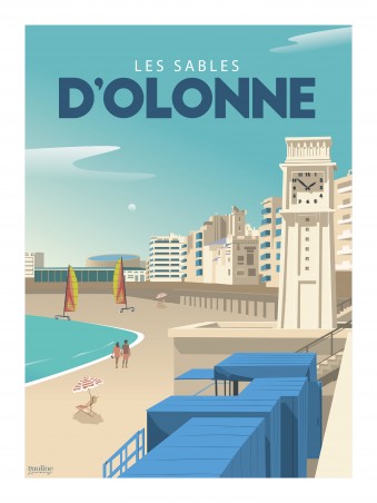 Affiche 30x40 - Les sables d'olonne