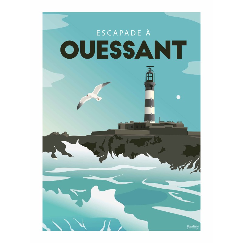 Affiche 30x40 - L'ile d'ouessant