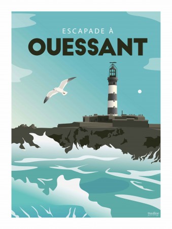 Affiche 30x40 - L'ile d'ouessant