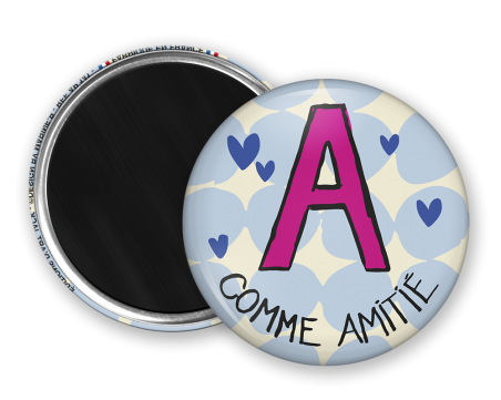 Magnet rond - Marine b - a comme amitie