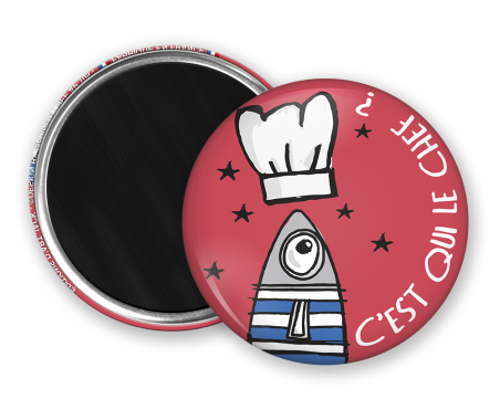 Magnet rond - Marine b - au top le chef