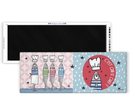 Magnet 42x118 - Marine b - c'est qui le chef