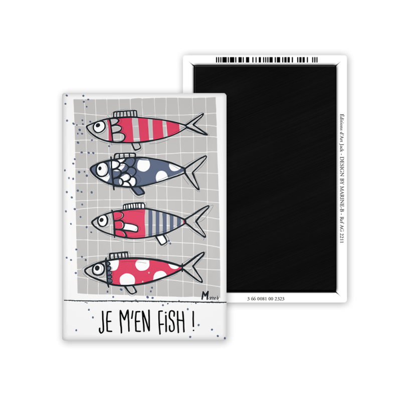 Magnet 55x80 - Marine b - je m'en fish