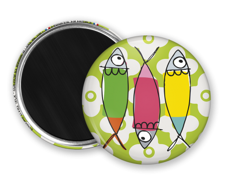 Magnet rond - Marine b - poissons