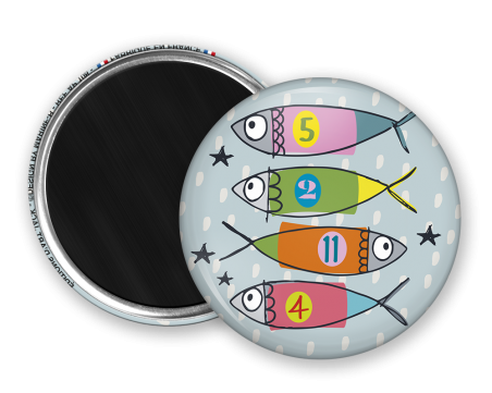 Magnet rond - Marine b - poissons