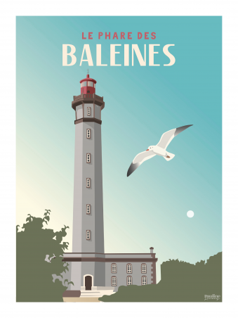 Affiche 30x40 - Phare des baleines