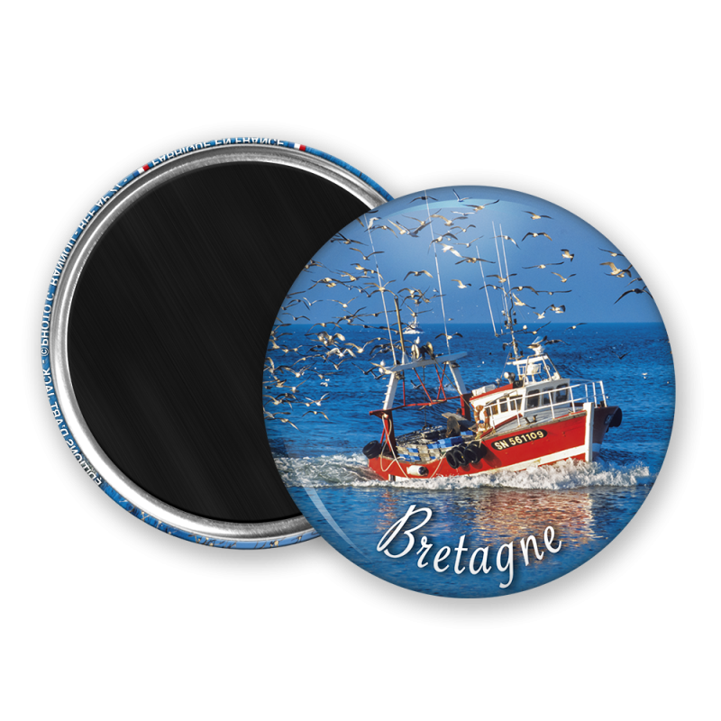 Magnet rond - Retour de peche