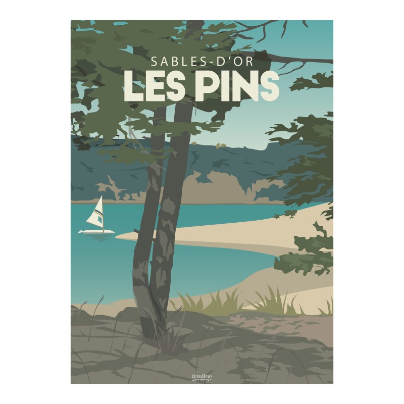 Affiche 30x40 - Sables d'or les pins