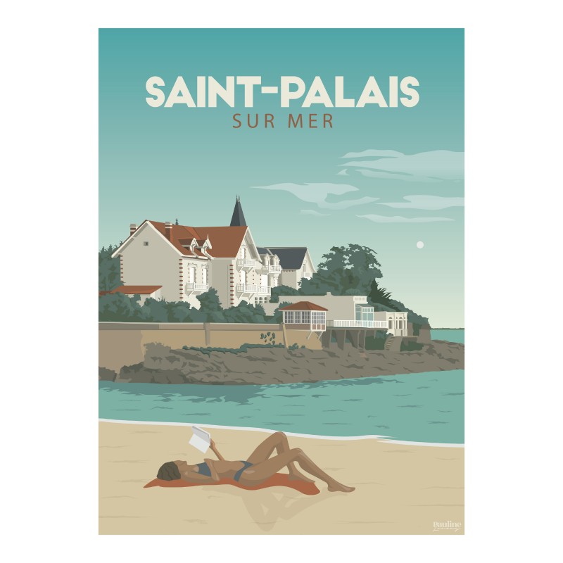 Affiche 30x40 - Saint palais sur mer