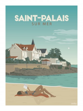 Affiche 30x40 - Saint palais sur mer