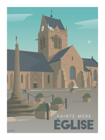 Affiche 30x40 - Sainte mere eglise