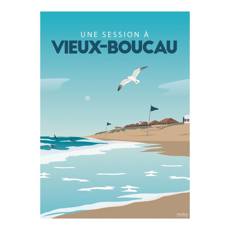 Affiche 30x40 - Une session a vieux boucau