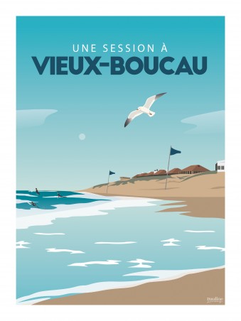 Affiche 30x40 - Une session a vieux boucau