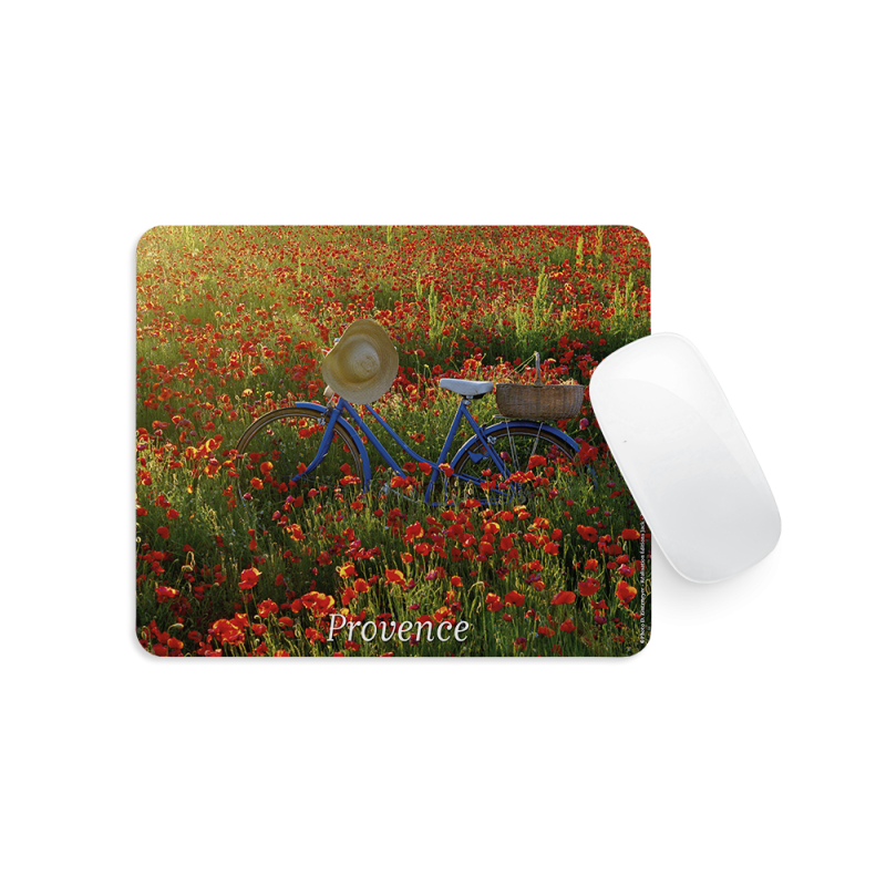 Tapis de Souris - Velo et coquelicots