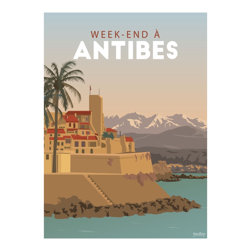 Affiche 30x40 - Weekend a antibes