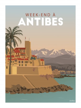 Affiche 30x40 - Weekend a antibes