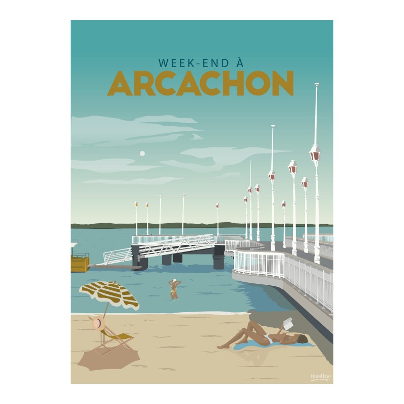 Affiche 30x40 - Weekend a aracachon