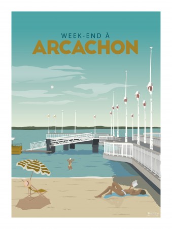 Affiche 30x40 - Weekend a aracachon